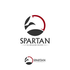 Spartan Logo Vector Template, Spartan Helmet Logo design concept