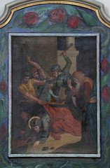 Way of the Cross in Church of Our Lady of Sorrows in Rosenberg, Germany