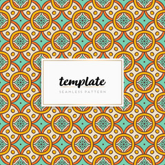 Colorful mandala seamless pattern vector