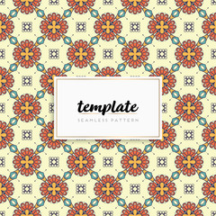 Colorful mandala seamless pattern vector