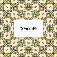 Colorful mandala seamless pattern vector