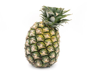 Ripe and Sweet pineapple isolated on white background