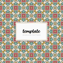 Colorful mandala seamless pattern vector