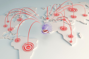 virus spread cross the world