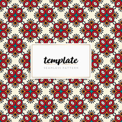 Colorful mandala seamless pattern vector