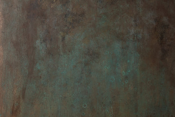 Turquoise brown backdrop hand painted.  Grunge background. - obrazy, fototapety, plakaty