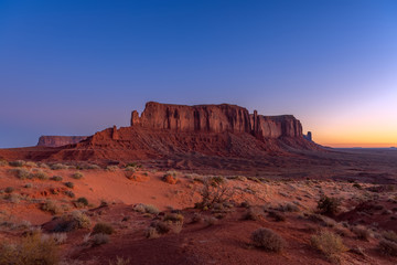 Fototapeta na wymiar Beautiful sunrise view of Monument Valley on the border between Arizona and Utah, USA