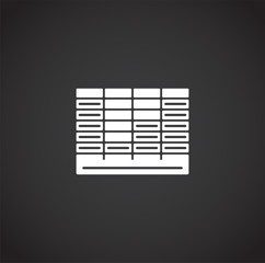 Equalizer related icons set on background for graphic and web design. Creative illustration concept symbol for web or mobile app