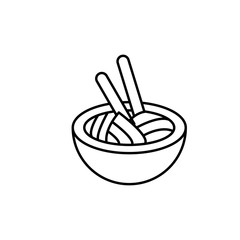 noodle icon vector design template