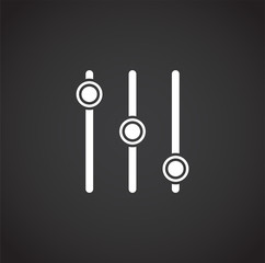 Equalizer related icons set on background for graphic and web design. Creative illustration concept symbol for web or mobile app