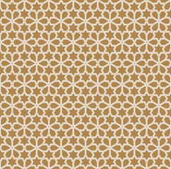Seamless arabic geometric ornament in brown color.
