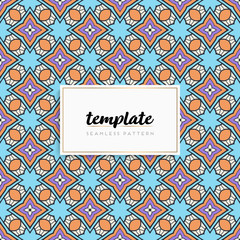 Colorful mandala seamless pattern vector