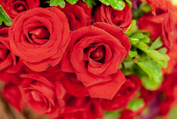 Bouquet of fresh roses, flower bright background.