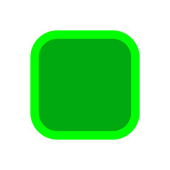 button square shape green for buttons games play isolated on white, green modern buttons square simple, square button green flat style icon sign for applications, buttons square for website or app