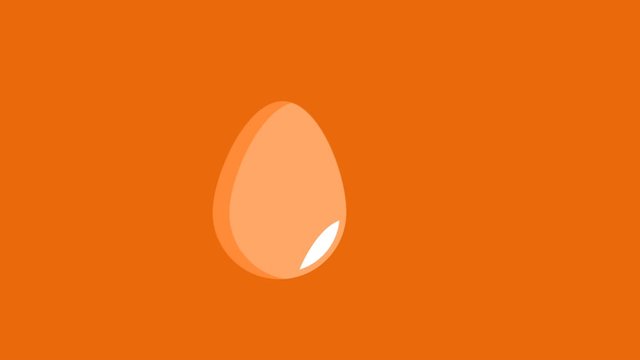 Simple animation of eggs with smooth movements. loop animation