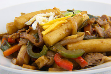 Stir-Fried Rice Cake with Soy Sauce