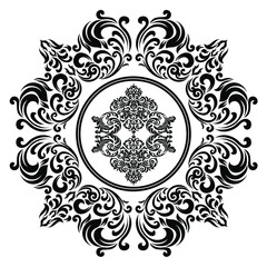 Oriental vector damask patterns for greeting cards and wedding invitations.