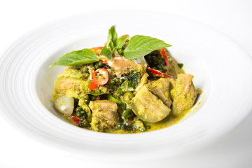 green curry chicken thai food called 