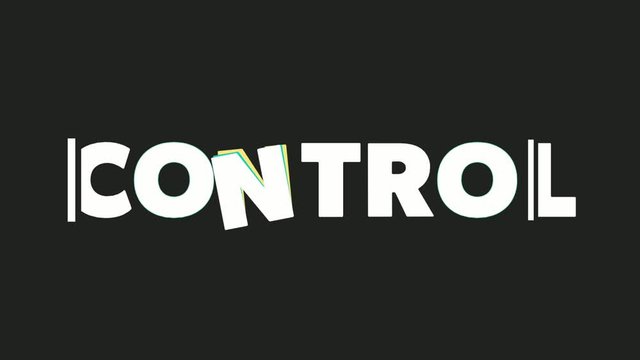 2d Animation motion graphics showing  control. 4K video.
