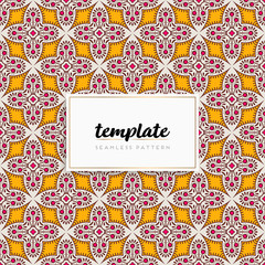 Colorful mandala seamless pattern vector