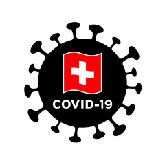 COVID-19 coronavirus and Swiss flag