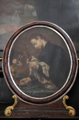 Obraz na płótnie Canvas Saint Francis Borgia, altarpiece in the Church of Saint Catherine of Alexandria in Zagreb, Croatia