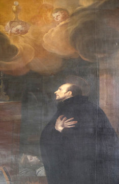 Saint Francis Borgia, altar in the Church of Saint Catherine of Alexandria in Zagreb, Croatia