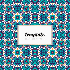 Colorful mandala seamless pattern vector