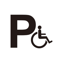 Parking disabled persons icon vector illustration symbol