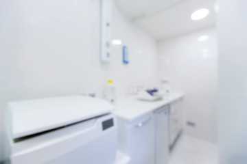 Fototapeta na wymiar White room interior for medical tools disinfection, sterilizer