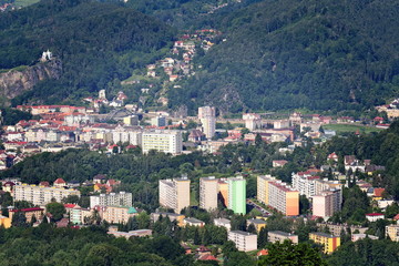 Fototapeta premium Blick auf Decin in Tschechien