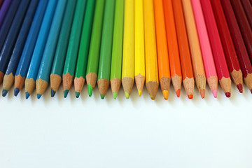 Close up of Coloured Pencils 