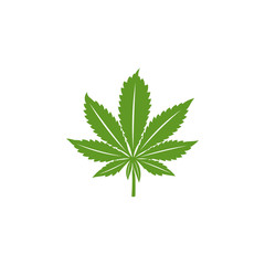 Cannabis leaf logo design vector template. Creative Cannabis on white background
