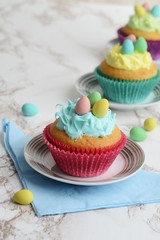 easter cupcakes with mini eggs
