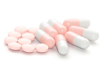 Different kinds of pills, medication