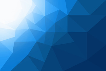 Blue background abstract Polygonal  ( Low-Poly )Triangular Modern Geometric. Style With Gradient. Futuristic Design Backdrop