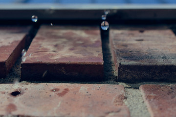 Snow Melting off of a Wall