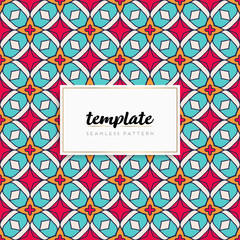 Colorful mandala seamless pattern vector