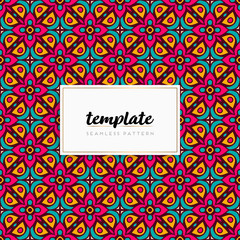 Colorful mandala seamless pattern vector