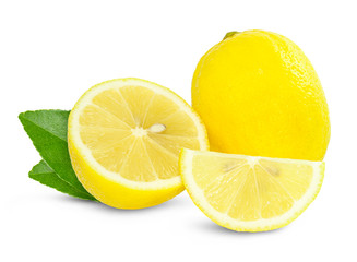 lemon isolated on white background with clipping path