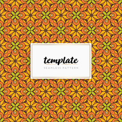 Colorful mandala seamless pattern vector