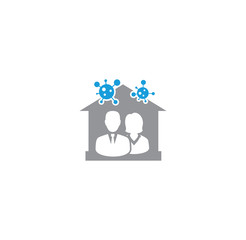 Quarantine related icon on background for graphic and web design. Creative illustration concept symbol for web or mobile app