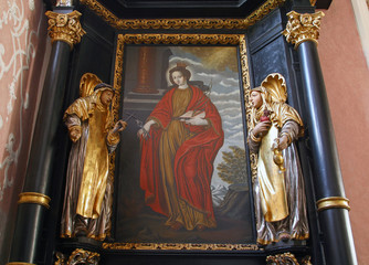 Altar of Saint Apollonia in the Church of Saint Catherine of Alexandria in Zagreb, Croatia