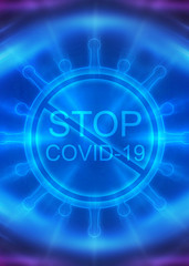 Empty abstract background on the theme of the COVIND-19 coronavirus pandemic.