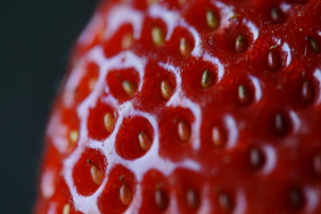 Erdbeere in Nahaufnahme close up