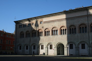 Fototapeta na wymiar Parma, Italy, palace Vescovado near duomo