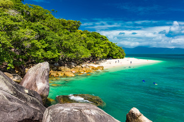 Fototapeta Nudey Beach on Fitzroy Island, Cairns, Queensland, Australia, Great Barrier Reef obraz