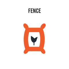 Fence vector icon on white background. Red and black colored Fence icon. Simple element illustration sign symbol EPS