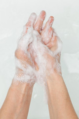 Soap in hands