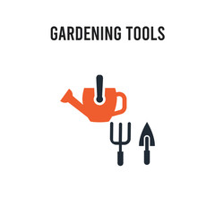 Gardening tools vector icon on white background. Red and black colored Gardening tools icon. Simple element illustration sign symbol EPS